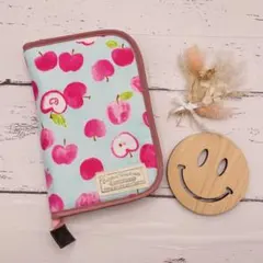 ☆ハンドメイド☆りんご 母子手帳ケース マルチケース お薬手帳ケース 通帳ケース