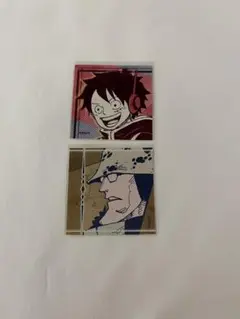 ワンピース スクエアステッカー ルフィ バーソロミュー・クマ