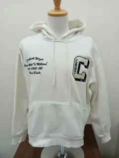 Carhartt カーハート　メンズパーカー　ホワイト フード付きパーカー　刺繍