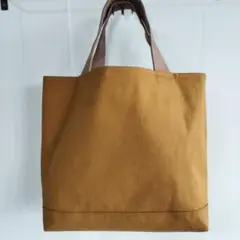 帆布　ミニトートバッグ　ブロンズ