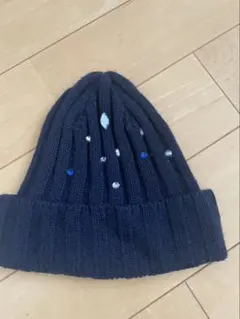 familia ビーズ付き　ニット帽　55〜57㎝