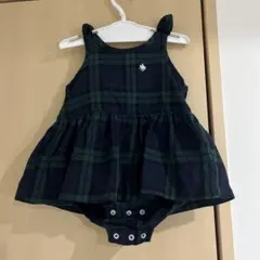 POLO baby チェック柄 ワンピース ロンパース