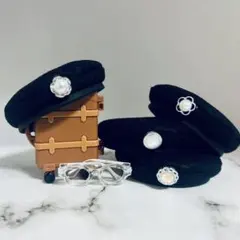 【にじぱぺっと】ワンポイントベレー帽