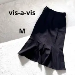 vis-a-vis ビザビ　アシンメトリーマーメイドスカート　ロングスカート　黒