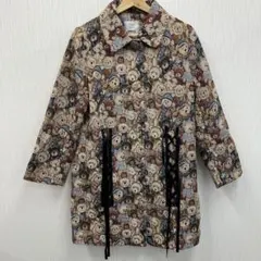 Ank Rouge テディベア柄 ゴブラン織り コート　サイズM 美品のサムネイル