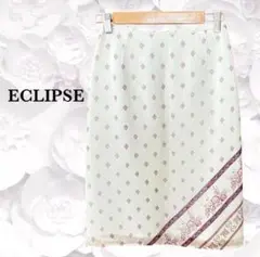 ワールド『ECLIPSE』スカート【M】アイボリー 花柄 膝丈 日本製のサムネイル