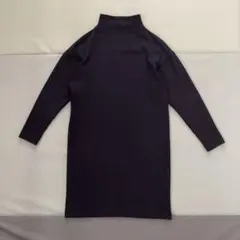 UNIQLO ネイビー タートルネックニットワンピース Sサイズ