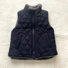 110【COMME CA ISM】リバーシブルボアベスト