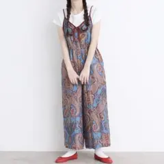Dot＆Stripes ペイズリープリントサロペットのサムネイル