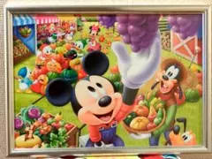 ミッキーマウス ポスター 果物の収穫 フレーム付き［新品•未使用]