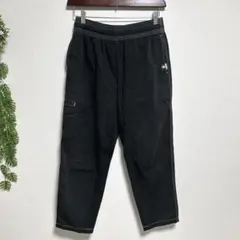 ♤ジーユー・M カジュアルパンツ ブラック 腰紐付き コットン混合のサムネイル