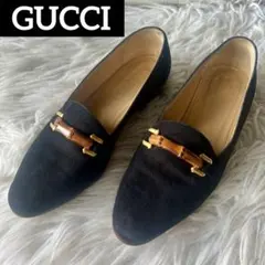 ⭐️美品✨GUCCIグッチ/バンブー/ビットローファー/スエードブラック 35Cのサムネイル