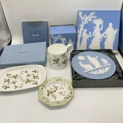 【極美品/箱付】ウェッジウッド ワイルドストロベリー＆ジャスパー 4点セットのサムネイル