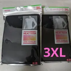 【ユニクロ】ヒートテッククルーネックT 　3XLサイズ　ブラック　2点