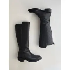 GUCCI GG Black Leather Riding Boots 37