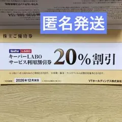 【最新】KeePerLABO 20%割引券　VTHD優待券　キーパー技研