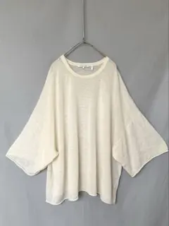 ヘルムートラング　カシミヤ100% 春夏物　薄手ニット　Lサイズのサムネイル
