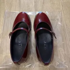 HARUTA ストラップ　ローファー　赤　23cm