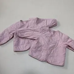 ピンク キルティングジャケット UNIQLO 双子　80