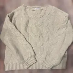 CIAOPANIC TYPY ケーブル編みニットセーター ベージュ サイズONE