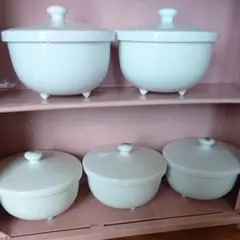 昭和 レトロ 茶碗 蓋 脚付き 汲出揃 古物 日本 土産 高級 セラミック藍