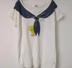 LOONEYTUNES【L】半袖　Tシャツ　トップス　カットソー　ホワイト
