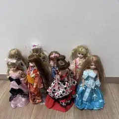 希少・一点もの】ハンドメイド着物人形 4体セット リカちゃん