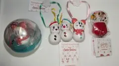 ディズニー　ガチャ　スノースノー4個　＆　クリスマス2017 2個　6個セット