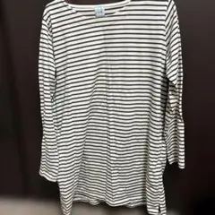 レディース　ボーダー　カットソー　M 匿名配送　黒　ベージュ　ブラック　長袖