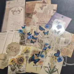 海外コラージュ素材　シール　ペーパー　S