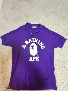 APE ポロシャツ　紫　Mサイズのサムネイル