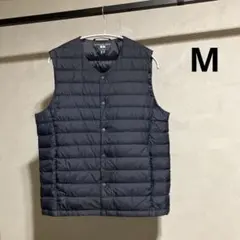 美品 ユニクロ ウルトラライトダウンベスト 2WAY ブラック M