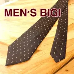 MEN'S BIGI ネクタイ ブラウン シルク100% 日本製のサムネイル