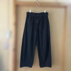 GU デニム ワイドパンツ ブラック Mサイズ