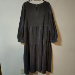 しまむら★田中里奈 バックティアドーベロアワンピース新品タグ付き4L