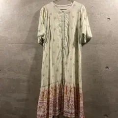 itimi エスニックプリント ロングワンピース　vintage