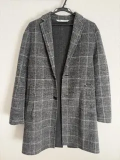 ZARA グレー　メンズ　チェスターコート