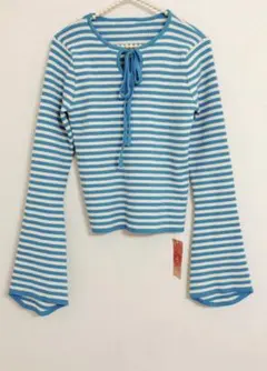 ★新品★ボーダーニット 長袖 フリーサイズ
