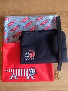 ねこのマイキー 3連ポーチ リサ ラーソン GLOW付録