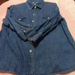 七分袖デニムシャツ