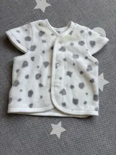 ベビー フリース ベスト 水玉模様