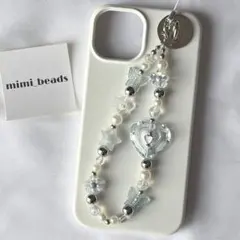 242 韓国 ビーズキーホルダー ストラップ スマホストラップ ハート y2k