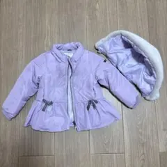 petit main 薄紫 ダウンコート 100cm