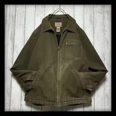 【L.L.Bean☆エルエルビーン】ダックJK☆ブルゾン☆裏地ウール　L カーキ