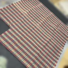 チェック柄コットン生地 一部カット