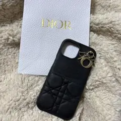 正規品Dior ディオール ブラックレザー iPhone15ケース