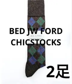 CHICSTOCKSシックストックス アーガイルグリッターソックス2足Lサイズのサムネイル