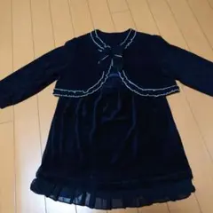 EASTBOYノースリーブワンピース100cm ＆リボン付きボレロ110cm 黒