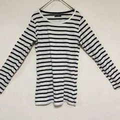 ❌ローリーズファーム好き(❁ᴗ͈ˬᴗ͈)白黒ボーダー長袖Tシャツ - メルカリ