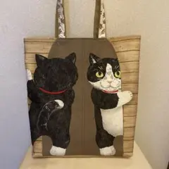 ②ひょっこり猫のトートバッグ大